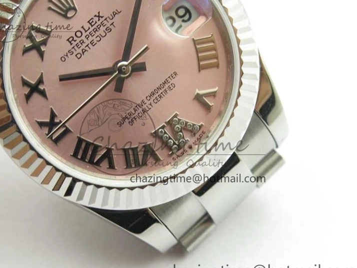 MiroTime 0124 Datejust 31mm 278271 SS BP Maker Best Edition Pink Roman Dial on Oyster Bracelet Vibrant 2748